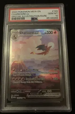 Pokemon TCG Charizard ex Special Illustration Rare PSA 10 199/165 Holo 2023 - Image 1