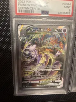 PSA 9 GEM Charizard 212/172 - Mewtwo 221/172 SAR VSTAR Pokemon Sequential Set - Image 2