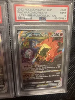 PSA 9 GEM Charizard 212/172 - Mewtwo 221/172 SAR VSTAR Pokemon Sequential Set - Image 3