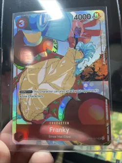 FRANKY! Holo Alt Art Rare One Piece TCG Gift Collection 2023 OP01-021, CGC - Image 3