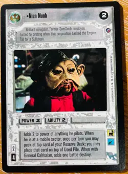 STAR WARS CCG - Nien Nunb - Rare Card - Decipher Inc. 2000 - Image 1