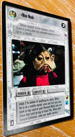 STAR WARS CCG - Nien Nunb - Rare Card - Decipher Inc. 2000 - Image 2