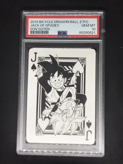 PSA10 Son Goten Bicycle Dragon Ball Z Playing Cards - Image 1