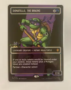 MTG TMNT Donatello, The Brains Borderless Surge Foil Pixel #85 - Image 1