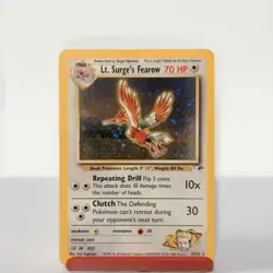 Lt. Surge’s Fearow 7/132 Holo Rare Gym Heroes - Pokemon TCG-SWIRL - Image 1