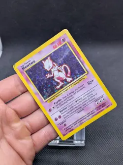 Mewtwo 10/102 Holo Base Set Pokemon Card WOTC Played - Image 2