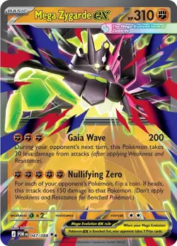 Mega Zygarde ex Double Rare ME03: Perfect Order 047/088 Near Mint Pokemon - Image 1