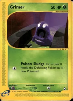 Grimer 79/147 Common WOTC Aquapolis Pokemon - Image 1