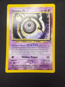 Unown M | 49/75 | Uncommon WOTC Neo Discovery | Pokemon TCG | NM - Image 1