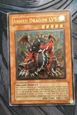Yugioh Armed Dragon LV5 Ultimate Rare SOD-EN014 Unlimited [LP] - Image 1