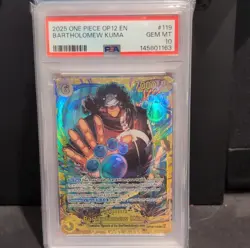 One Piece Bartholomew Kuma OP12-119 Legacy of the Master Secret Rare Foil PSA 10 - Image 1