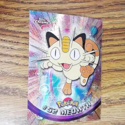 Meowth #52 TOPPS Holo Spectra Chrome Pokemon Card (EX) - Image 1