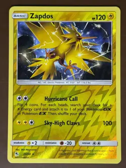 Zapdos #24/68 Reverse Holo Hidden Fates Pokemon Card TCG - Image 1