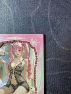 Goddess Sexy Perona Pink Diamond Thick Card Waifu Doujin One Piece Full Art - Image 3