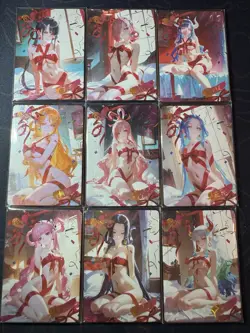 Goddess 9 x Maiden Preimium Thick Card Waifu Doujin One Piece Full Art Xmas - Image 1