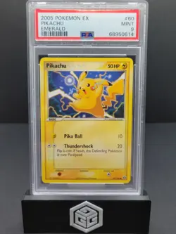 PSA 9 MINT Pikachu #60/106 Ex Emerald Non-Holo Pokemon Card - Image 2