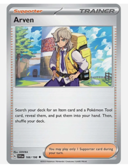 Arven 166/198 Trainer Pokemon Card - Scarlet & Violet - Image 1