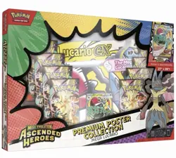Pokemon Ascended Heroes Premium Poster Collection Mega Lucario New Sealed - Image 1