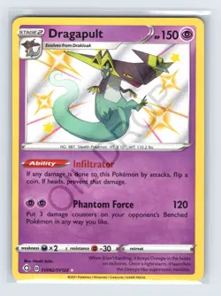 Dragapult SV062/SV122 Rare Shiny Shining Fates Shiny Vault Pokemon NM - Image 1
