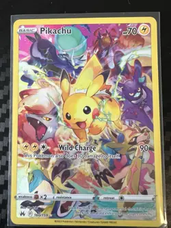 Pokemon TCG Pikachu Crown Zenith 160/159 Holo Secret Rare - Image 1