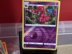 SCOLIPEDE 58/147 RARE BURNING SHADOWS POKEMON REVERSE HOLO NM 58/147 - Image 1