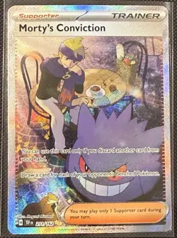 Pokemon Morty's Conviction SAR 211/162 Holo SV05: Temporal Forces NM/Mint - Image 1