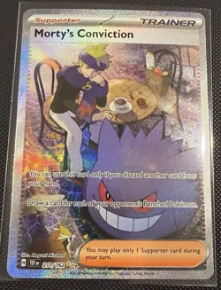 Pokemon Morty's Conviction SAR 211/162 Holo SV05: Temporal Forces NM/Mint - Image 2