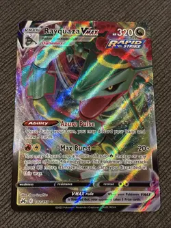 Pokemon Crown Zenith Rayquaza VMAX Ultra Rare Holo Full Art #101/159 - Image 1