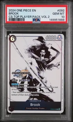 Brook (Championship 2024 Top Player Pack Vol.2) OP06-092 One Piece PSA 10 EN - Image 1