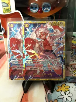 Set of 2 ONE PIECE PRB01 OP05-119 SECRET RARE SEC MONKEY D. LUFFY - Image 1