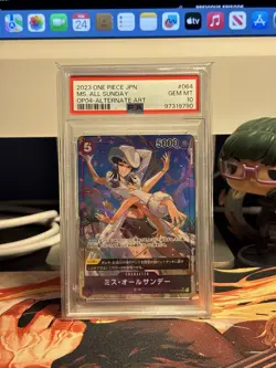 Ms. All Sunday OP04-064 Alt Art 2023 One Piece PSA 10 (Japanese) - Image 1