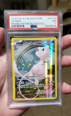 Mew XY110 Holo Black Star Promo Card 2016 PSA7 - Image 2