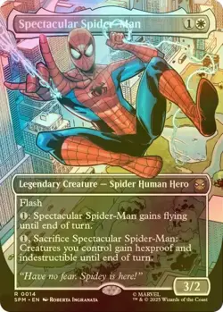 MTG FOIL Spectacular Spider-Man Full Art English SPM Near Mint - Image 1