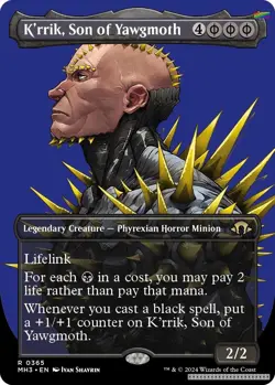 K'rrik, Son of Yawgmoth (Borderless) [MH3 - 365] - NM [Foil] TCG MTG - Image 1