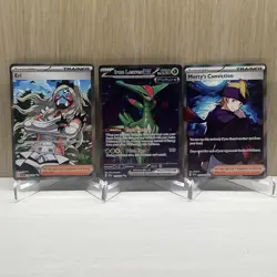 Pokemon TCG Temporal Forces Full Art Lot Eri, Morty’s Conviction, Iron Leaves ex - Image 1