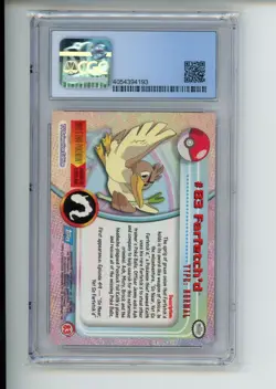 2000 Topps Pokemon TV Series 2 Farfetch'd #83 Nintendo CGC 9.5 GEM MINT - Image 2