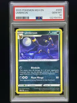 2025 POKEMON M24 EN-MCDONALD'S COLLECTION #009 UMBREON PSA 10 - Image 1