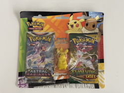 Pokemon TCG Back to School Pikachu Eraser 2 Pack Blister English Evolving Skies - Image 1