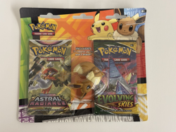 Pokemon Back to School Eevee Eraser 2 Pack Blister English Evolving Skies RARE - Image 1