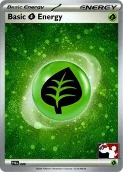 1x Basic Grass Energy (Cosmos Holo, #009) - H NM Eng Pokemon - Prize Pack Series - Image 1