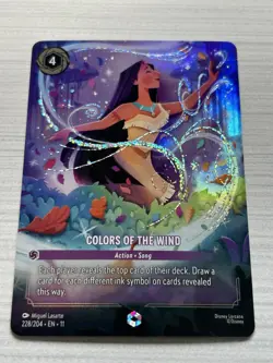 Disney Lorcana Colors of the Wind (Enchanted) 228/204 Winterspell Holo - Image 1