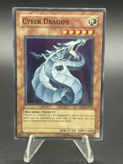 Cyber Dragon CRV-EN015 Super Rare Unlimited Edition YuGiOh Card LP - Image 1