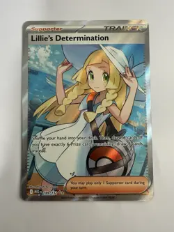 Pokemon Lillie's Determination Full Art Holo Ultra Rare Me01 169/132 Card NM - Image 1