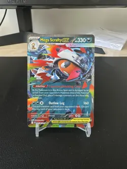 Pokemon TCG Mega Scrafty ex 135/217 Ascended Heroes Double Rare Card - Image 1