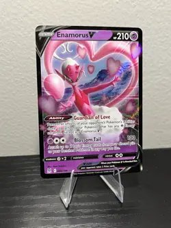 Pokemon Enamorus V Ultra Rare Holo 082/196 Lost Origin 210 HP Blossom Tail - Image 1