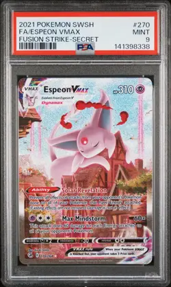 PSA 9 Espeon Vmax 270/264 Alt Art Secret Fusion Strike Pokemon - Image 1
