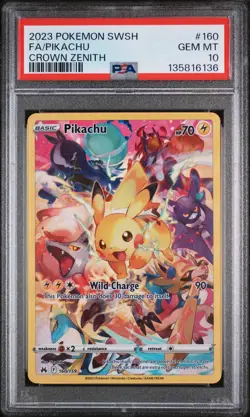PSA 10 Pikachu 160/159 Sword Shield Crown Zenith Pokemon - Image 1