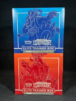 Set of (2) Pokemon TCG Sword & Shield Battle Styles Elite Trainer Box SEALED - Image 1