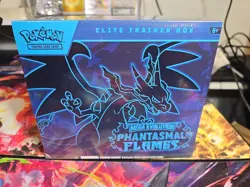 Phantasmal Flames ETB Pokemon TCG English Sealed ( Small Tears on Seal) - Image 1