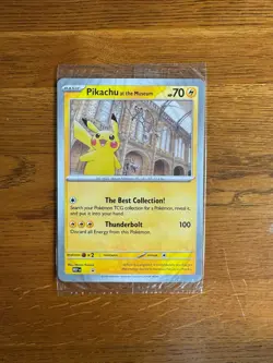Pokemon TCG Pikachu At The Museum Promo Card X2 New And Sealed - Image 1